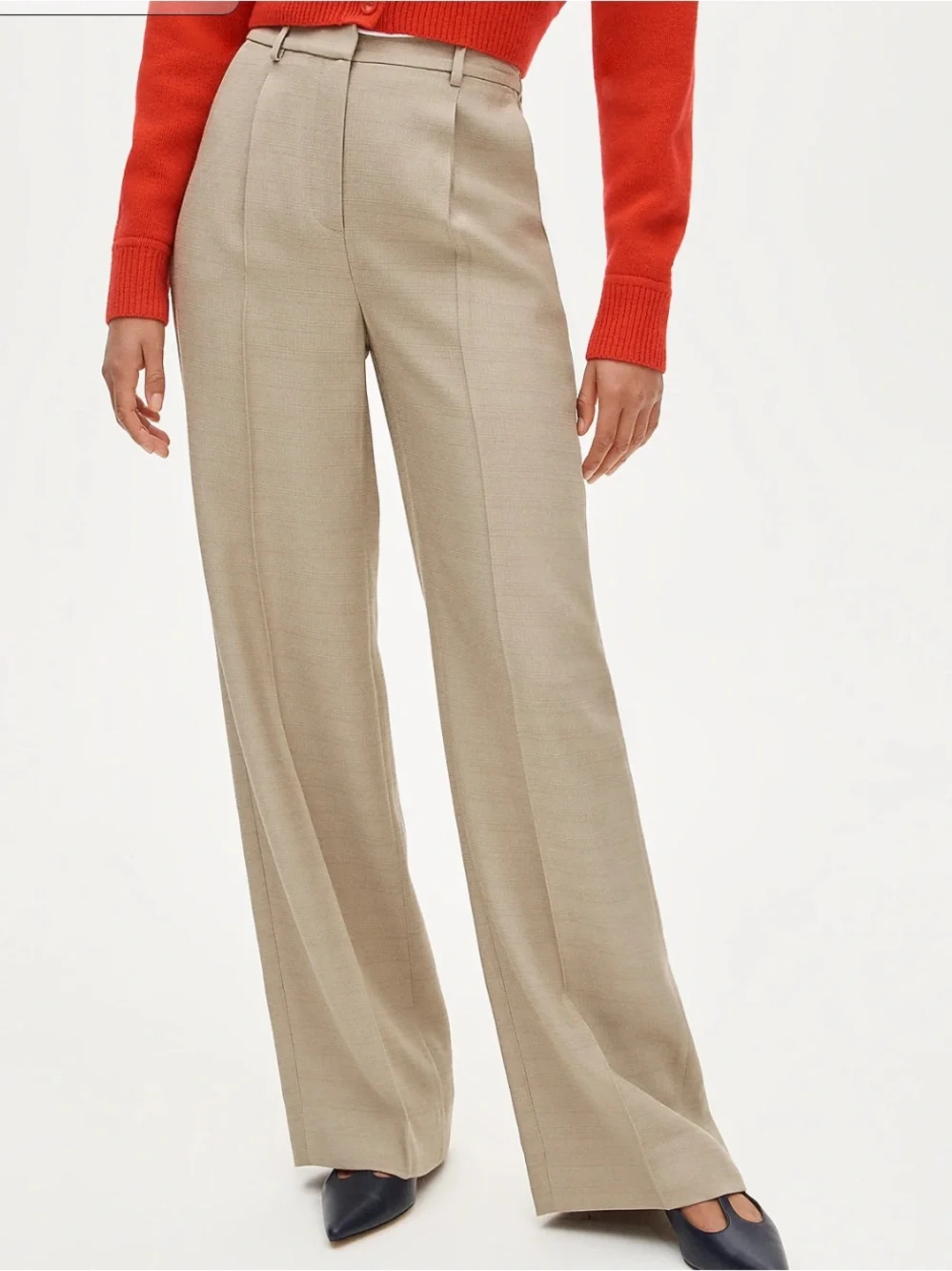 J crew Essential wide-leg pant in luster canvas washed hazelwood